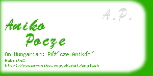 aniko pocze business card